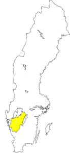 Västergötland Karte Umrisse Schweden