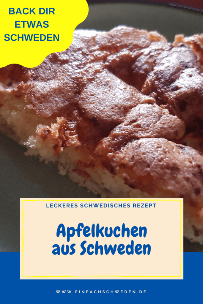Ein schwedischer Apfelkuchen ist nicht nur lecker, sondern ist auch schnell gebacken. Und mit dem Rezept aus Schweden fühlst Du Dich wie in das beliebte Urlaubsland versetzt. #einfachschweden #apfelkuchen #kuchenausschweden #schweden #kulinarischesschweden