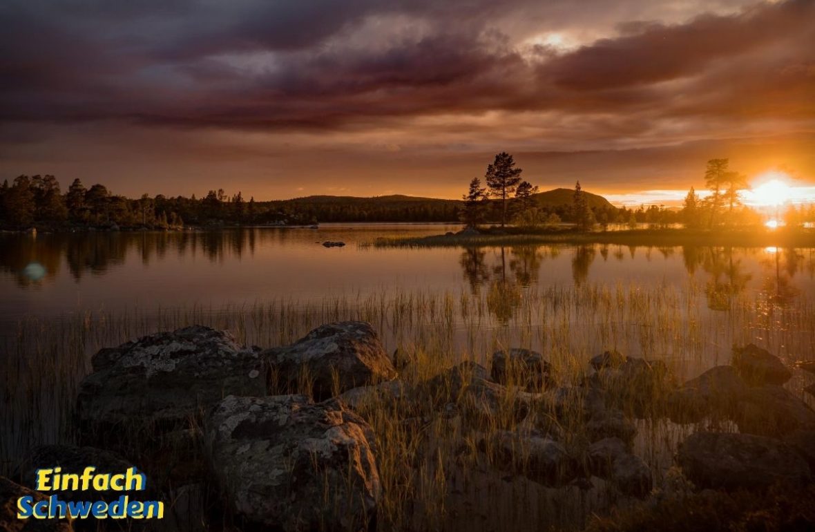 Härjedalen Landschaft Schweden Natur See Sonnenuntergang
