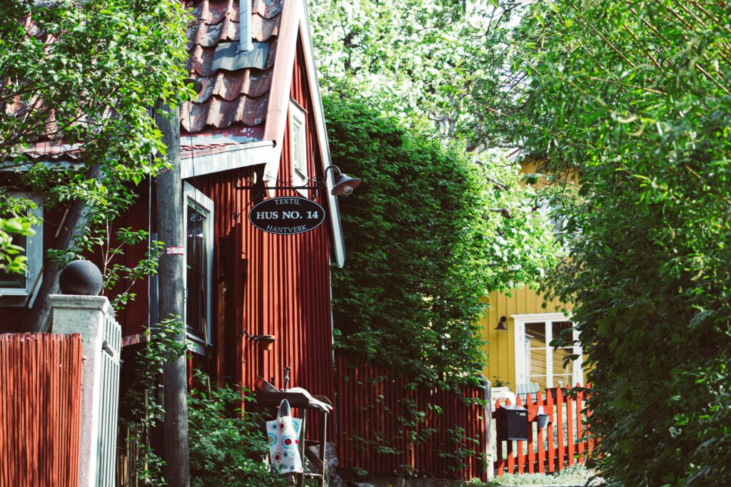 SChweden Sverige Sweden Vaxholm rotes Haus