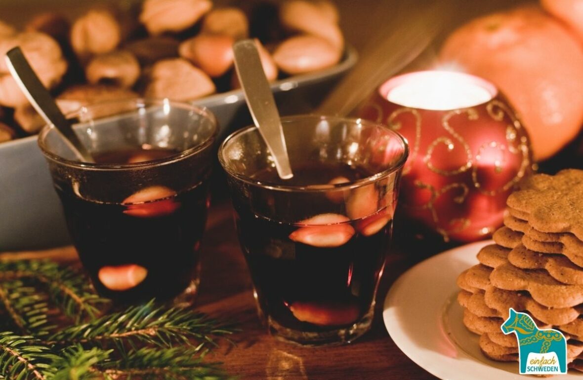 Glögg Schweden Weihnachten Glühwein Getränk Wein Gewürze
